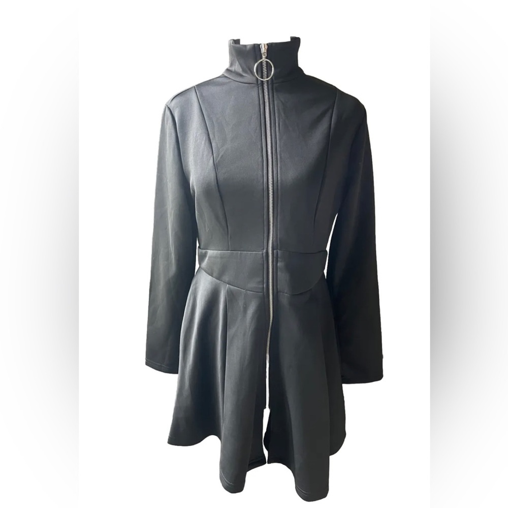Shein Size Small Zip Up A Line Coat Dress